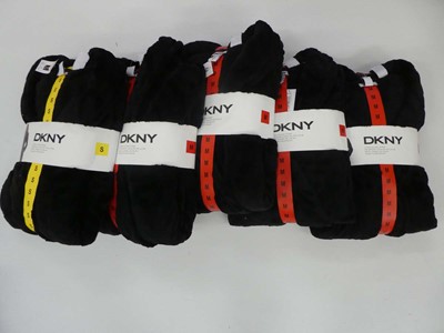 Lot 3862 - Bag containing 5 DKNY long plush robes in black