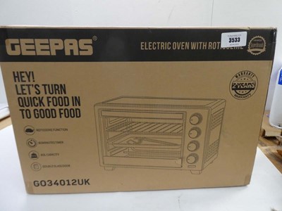 Lot 3533 - Geepass electric oven with rotisserie