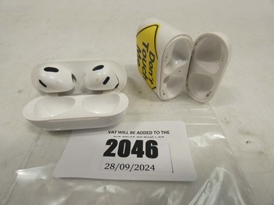 Lot 2046 - Pair of AirPods 3rd Gen and charging case for...