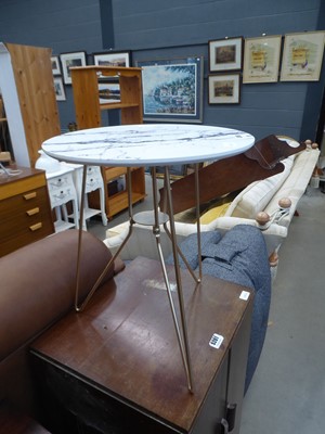 Lot 5260 - Faux marble tripod side table