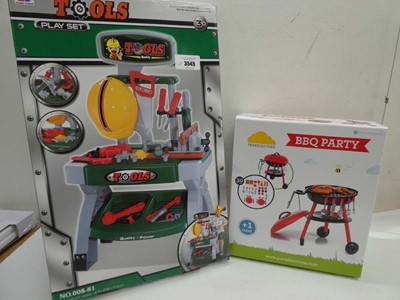 Lot 3545 - Tool play set and BBQ play set