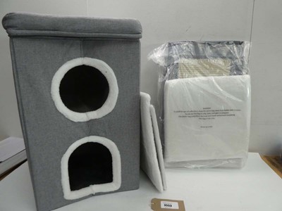 Lot 3553 - 2 flat pack cat bed and scratch sets