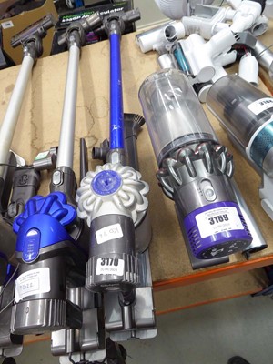 Lot 3141 - Handheld Dyson vacuum cleaner with pole, head...