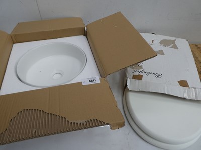 Lot 4611 - Doporro circular wash basin and toilet seat