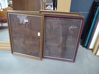 Lot 5303 - Four framed and glazed reproduction maps