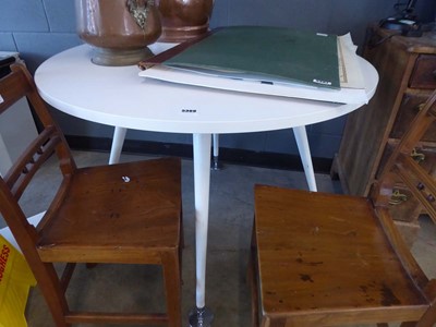 Lot 5369 - Circular melamine dining table