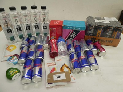 Lot 3581 - Selection of drinks including Red Bull, My...