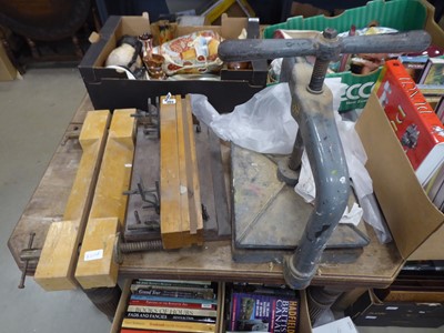 Lot 5540 - Book press with associated parts