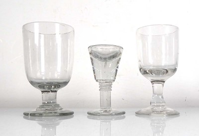 Lot 327 - Two 19th century glass rummers of typical form,...