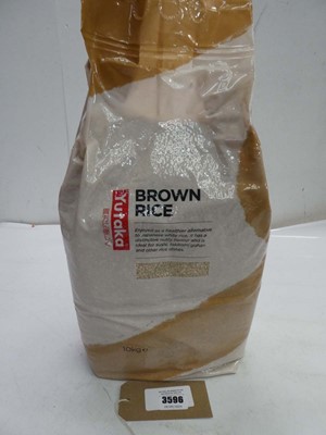 Lot 3596 - 10kg bag of Yutaka brown rice