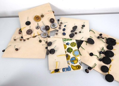 Lot 61 - A collection of vintage buttons including a...