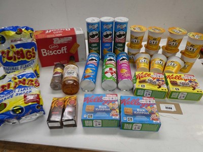 Lot 3598 - Biscoff biscuits, Pringles, Pot Noodles, Rice...