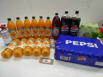 Lot 3604 - Assorted drinks including Pepsi, Pepsi Max,...