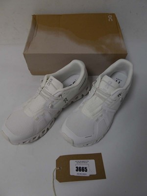 Lot 3665 - Boxed pair of men's On trainers, white, UK 10