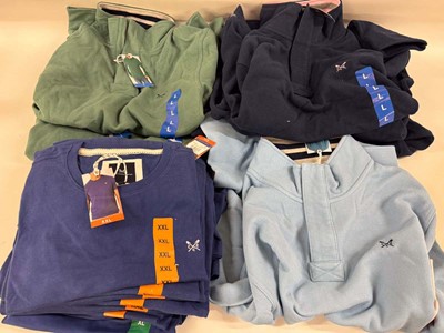 Lot 3858 - 6x quarter-zip Pique sweat tops by Crew...