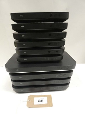 Lot 2431 - 4x Sky Q TV boxes and 6x Sky Q Mini TV boxes