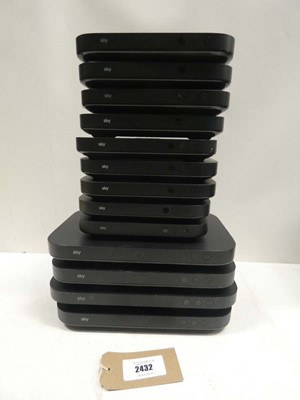 Lot 2432 - 4x Sky Q TV boxes and 9x Sky Q Mini TV boxes