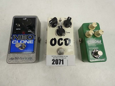 Lot 2071 - 3x guitar effects pedals; Fulltone OCD, Corona...