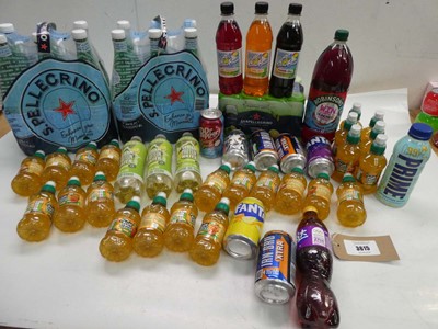 Lot 3615 - Assorted drinks including S Pellegrino...