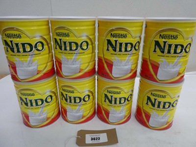 Lot 3622 - 8 x 500g tubs of Nestle Nido instant full...