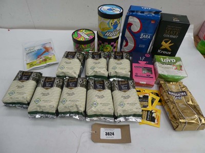 Lot 3624 - Selection of tea bags and loose leaf tea