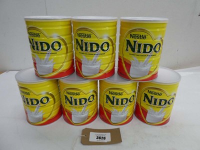 Lot 3626 - 7 x 500g tubs of Nestle Nido instant full...