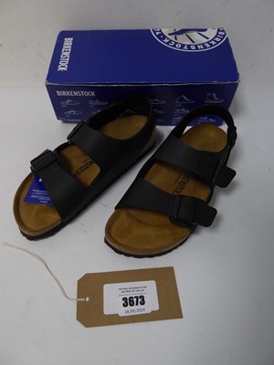 Lot 3673 - Boxed pair of Birkenstick Milano sandals,...