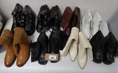 Lot 3685 - 8 pairs of ladies tall boots of various styles...