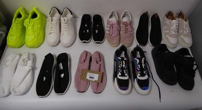 Lot 3687 - 11 pairs of ladies trainers of various styles...