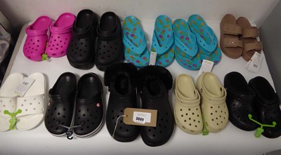 Lot 3689 - 10 pairs of Crocs of various styles and sizes