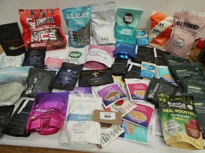 Lot 3914 - Large selection of Protein Shakes and Food...