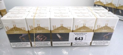 Lot 643 - 2 cartons of 10 packs of 20 Marlboro Gold...