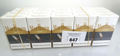 Lot 647 - 2 cartons of 10 packs of 20 Marlboro Gold...