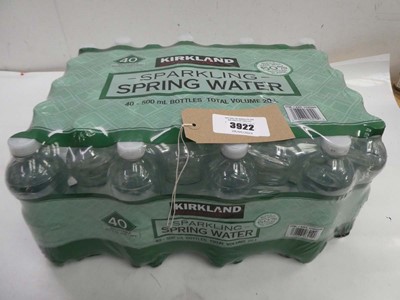 Lot 3922 - 40 x 500ml bottles Kirkland Sparkling spring...