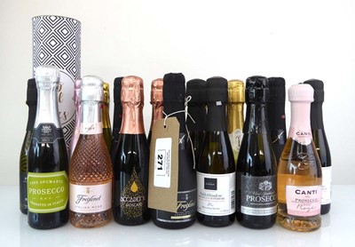 Lot 271 - 23 mini bottles of Prosecco & sparkling wines...