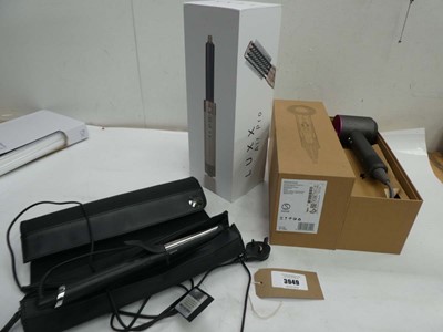 Lot 3949 - Dyson hair dryer, Luxx Air Pro and GHD curve...