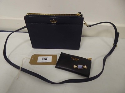 Lot 3717 - Kate Spade handbag in navy plus jewel...