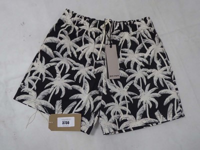 Lot 3730 - Palm Angles palm tree all over print black /...