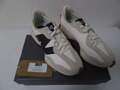 Lot 3977 - Boxed pair of ladies New Balance 327 trainers,...