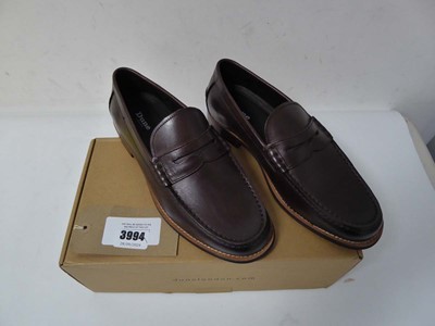 Lot 3994 - Boxed pair of Dune loafers, brown leather, UK 8