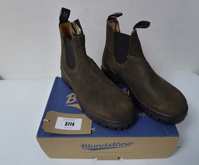 Lot 3774 - Boxed pair of Blundstone ankle boots, dark...