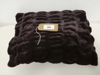 Lot 1476 - A purple/plum faux fur throw.