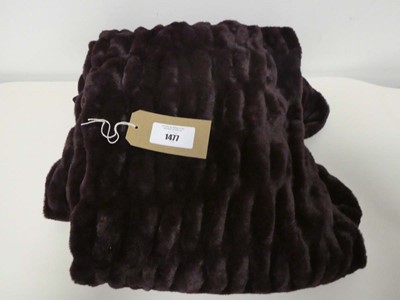 Lot 1477 - A purple/plum faux fur throw.