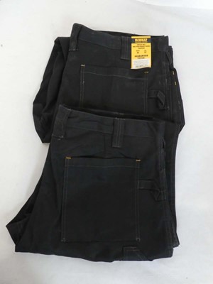 Lot 2 pairs of Dewalt holster pocket work trousers...