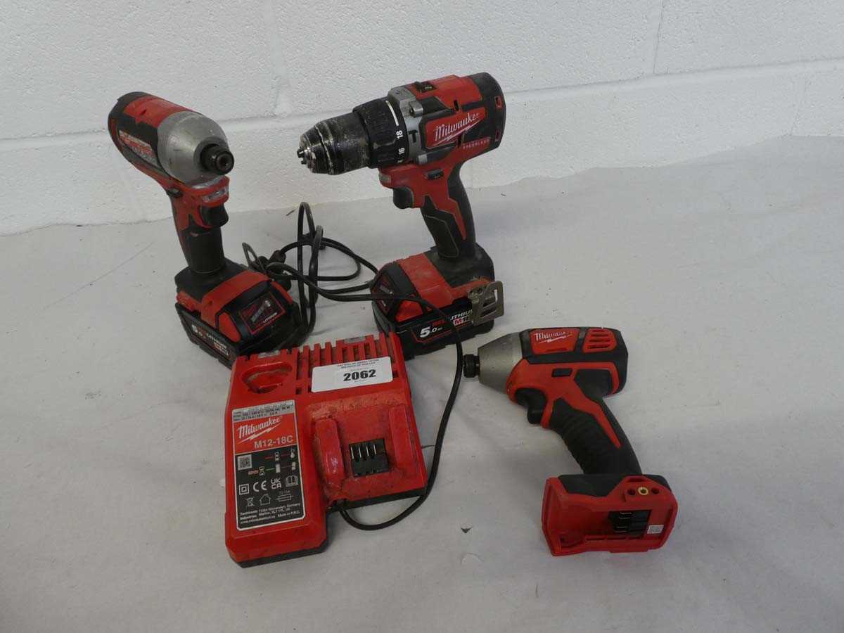 Lot A Milwaukee next generation compact brushless...