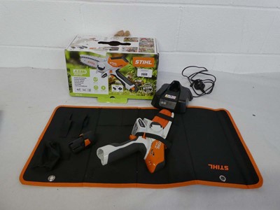 Lot A Stihl GTA 26 10.8V cordless garden pruner.