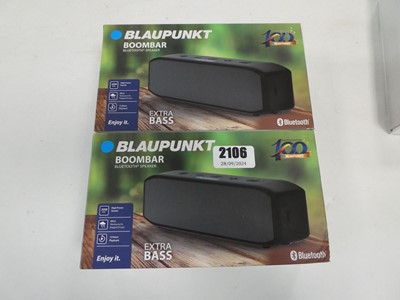 Lot 2106 - 2 Blaupunkt Boombar Extra Bass speakers