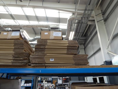 Lot 4299 - Stack of flatpack cardboard boxes and a box of...