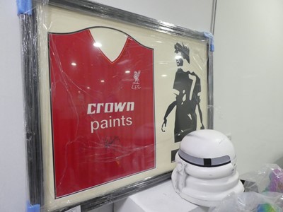 Lot 2131 - Framed signed Kenny Dalglish football shirt...