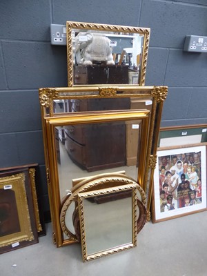 Lot 5067 - Large collection of mirrors in gilt and floral...